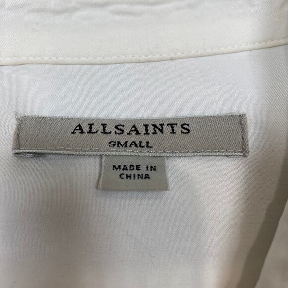 Allsaints Millie Military Button Up Shirt Women's S Minimalist Casual - Picture 4 of 10